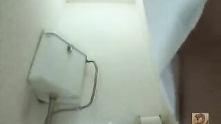 Japanese nurse pooping in the hospital's toilet