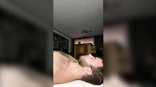 Lovely girlfriend spread legs for shitting on boyfriend