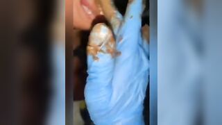 Amateur yummy girlfriend dropping sticky shit