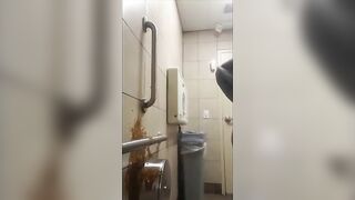 Public bathroom diarrhea explosion show