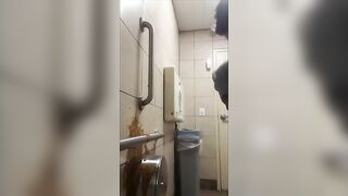 Public bathroom diarrhea explosion show