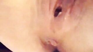 Horny bitch masturbates with shit