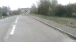 Amateur girl shits and pee outdoor