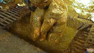 Horny couple fucks on a farm