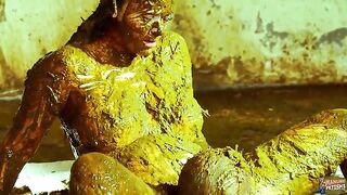 Horny couple fucks on a farm