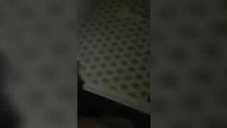 Nasty babe smearing shit on her asshole