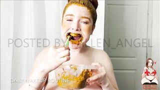 Super thick redhead babe poops makeup