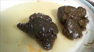 Tegan drops two hard chunky loads