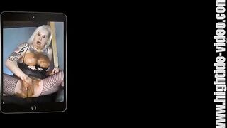 Lady in stockings poop compilation