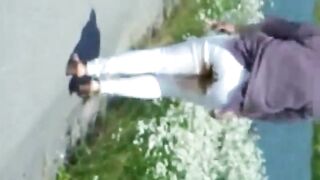 Caught panty pooping in the public
