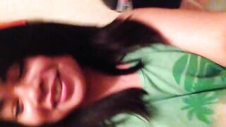 Asian hairy cute girl pissing