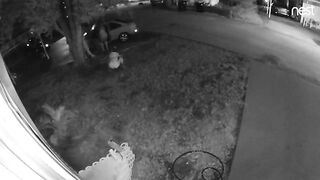 Ass out at peeing party- Door Cam