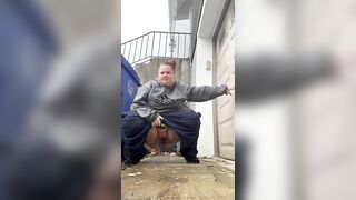 BBW Slut driveway piss