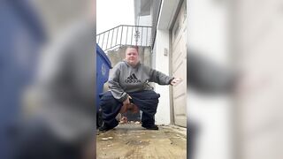 BBW Slut driveway piss