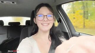 Cute Vlogger teen peeing in forest