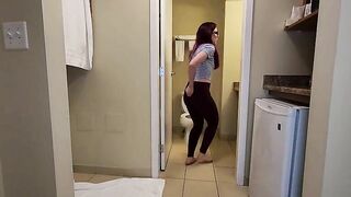 Desperate poop accident in her panties