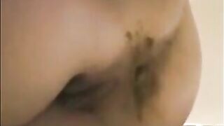 Dirty ass milf farting along with shit