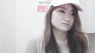 Cute Asian girl caught shitting