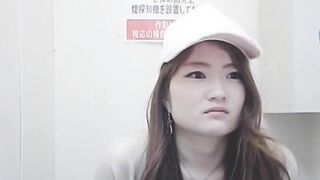 Cute Asian girl caught shitting