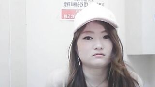 Cute Asian girl caught shitting