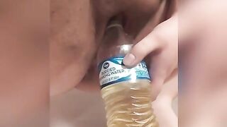 Filling a Bottle with my Sweet Golden Piss