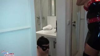 German Busty Goddess Pee in Slave Mouth