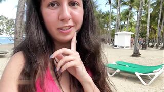 Girl peeing her bikini in the public