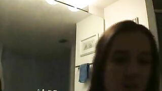 Girl pissing herself on the phone