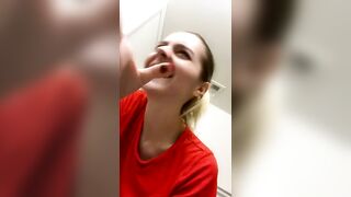 Grabbing it straight out of the toilet