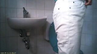 Granny on toilet shitting