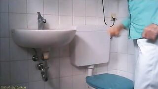 Granny on toilet shitting