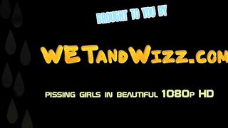 Hot teen pisses herself and plays with her pee