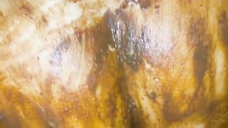 Sexy shit covered wife enjoying scat fuck