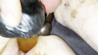 Naughty scat couple enjoying scat fuck