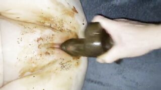 Lovely amateur wife takes hard black dildo