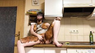 Kitchen Mess- shitting and eating poop