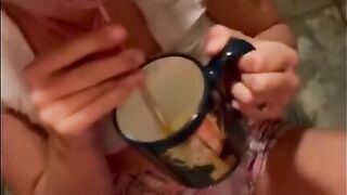 Masked Teen Pees In Face closeup