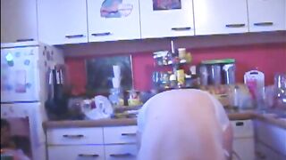 Mature bbw shitting on her bra and wearing it for you