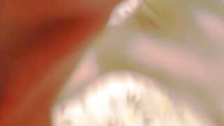 Naked lady shaved pussy pissing in solo