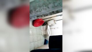 Naked chick caught pissing on the cam