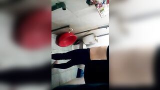 Naked chick caught pissing on the cam