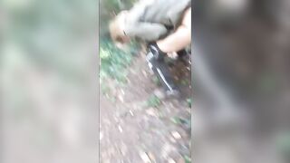 Pee from behind in the Jungle