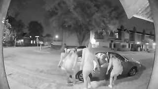 Pee caught on the security cam