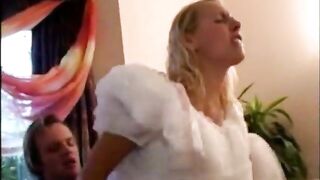 Piss and fuck in the wedding dress