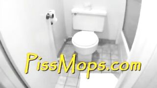 Beautiful brunette teen loves piss