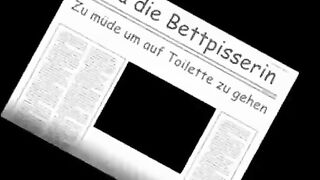 Pissing in the bed and on her own face