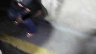 Pissing in the parking garage