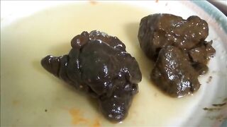 Juicy round ass girl teasing with scat