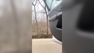 Public pissing from fat slut Taylor Alexis