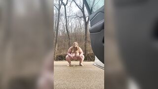 Public pissing from fat slut Taylor Alexis